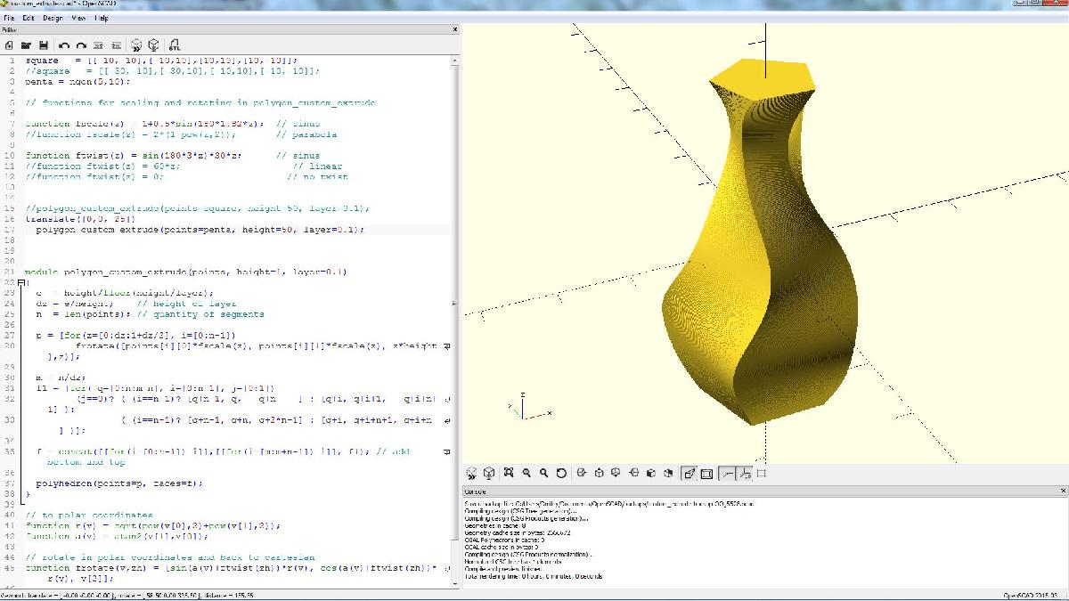 extrusao_personalizada para openscad