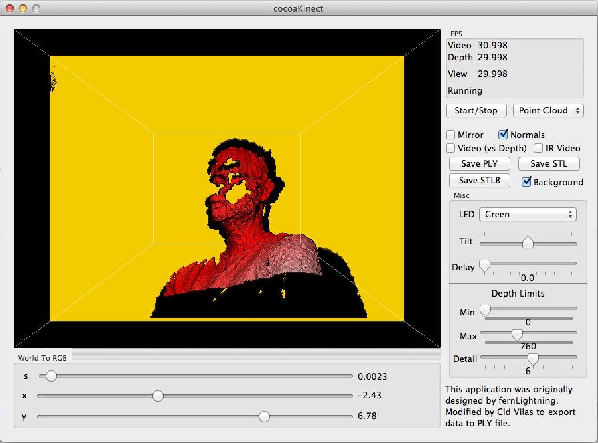 Aplicativo Kinect para OS X