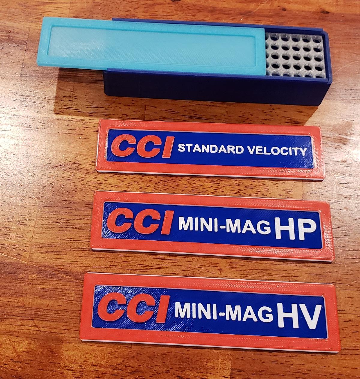 Tampas personalizadas CCI 22LR para minha caixa de municao 22LR