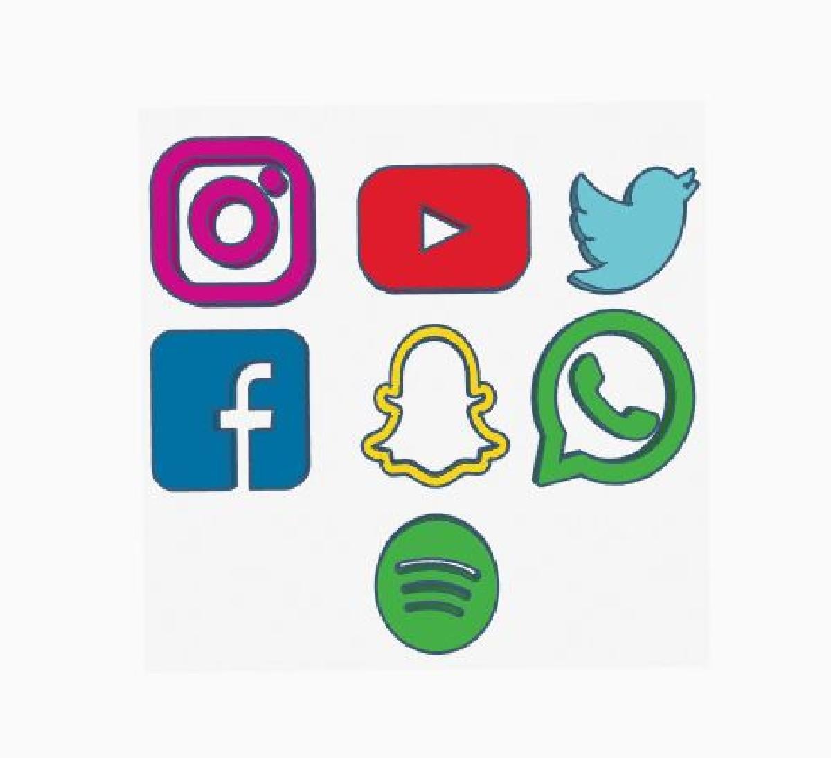 logotipos de redes sociais