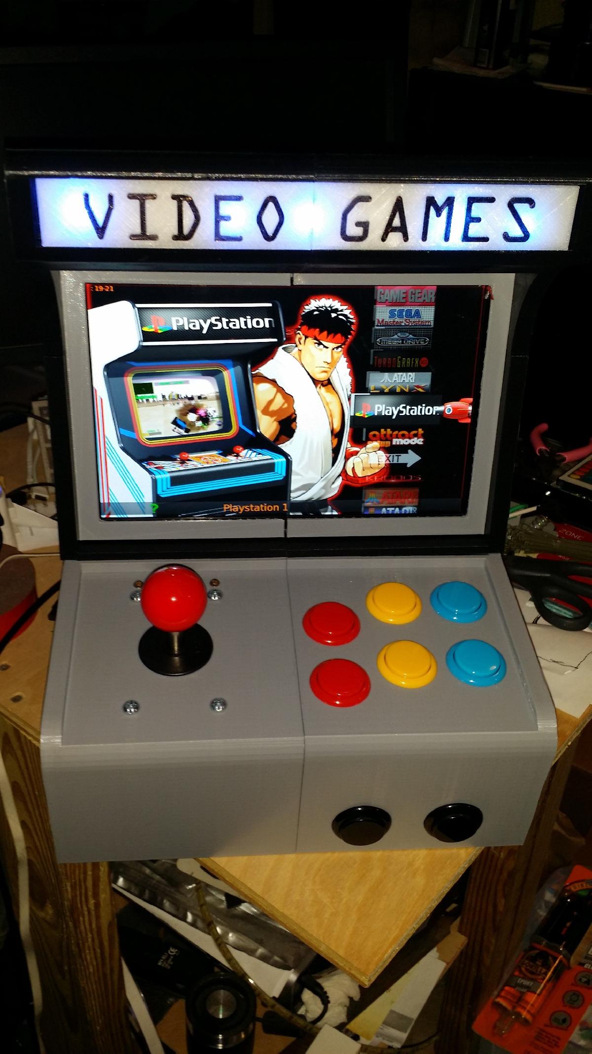 PiCade HAT Baseado em Mini Bartop HD de 10" (Re design)