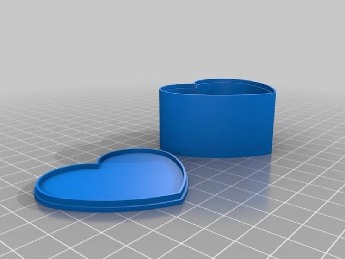 Caixa de coracao com tampa