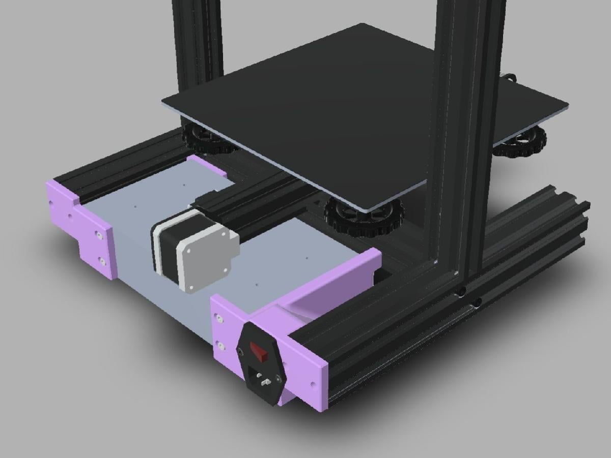Suporte traseiro da fonte Ender 3