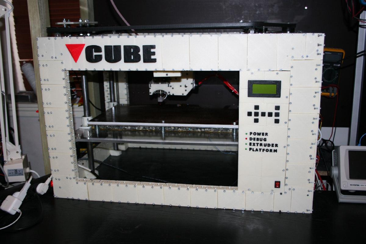 CUBE A impressora 3D impressa em 3D