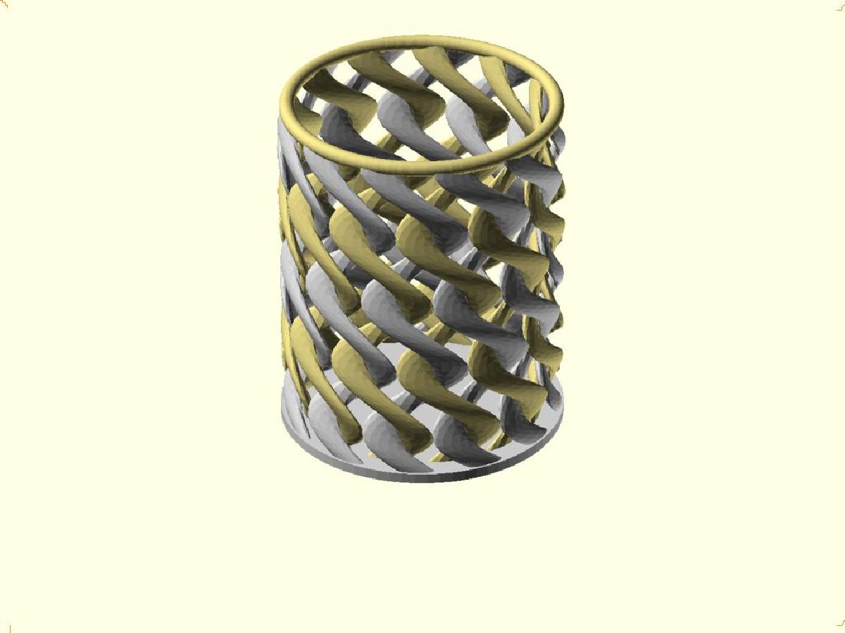 Copo Espiral Bicolor