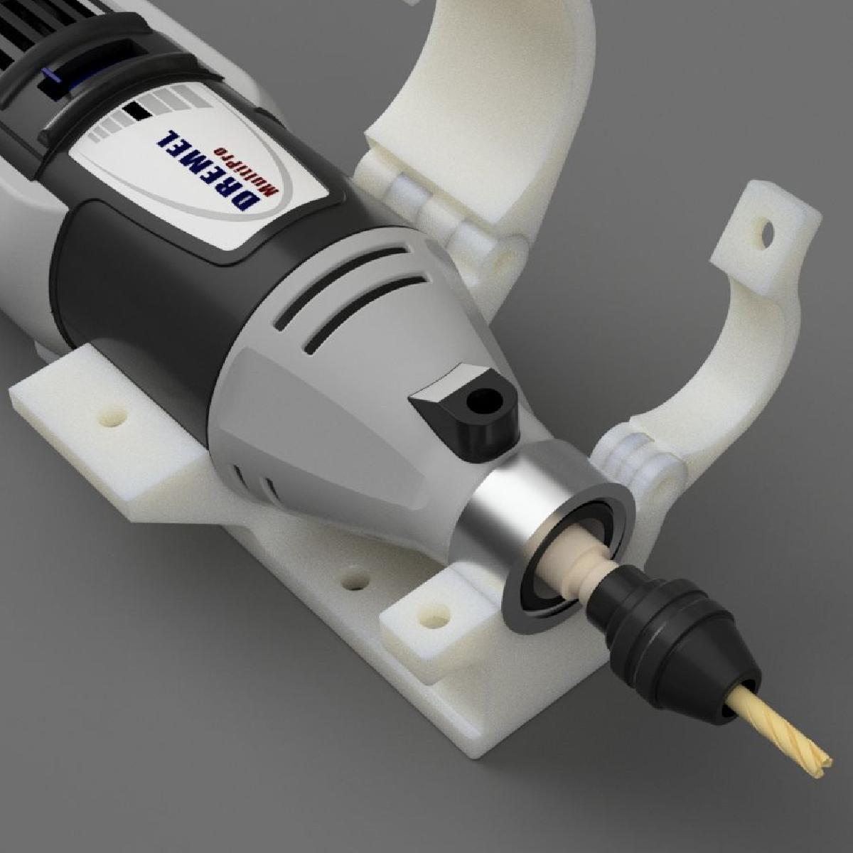 Suporte Dremel 395 para MPCNC usando Placa de Montagem Universal de Ferramenta