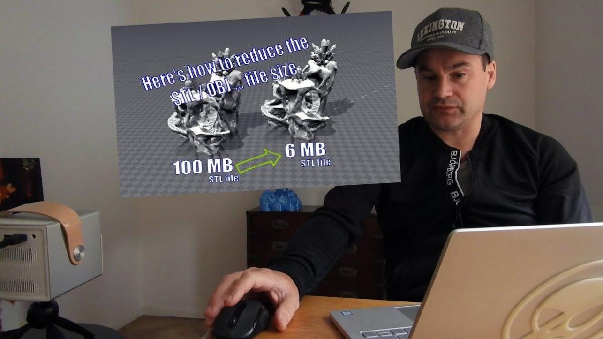 Aqui esta como reduzir o tamanho do arquivo STL/OBJ