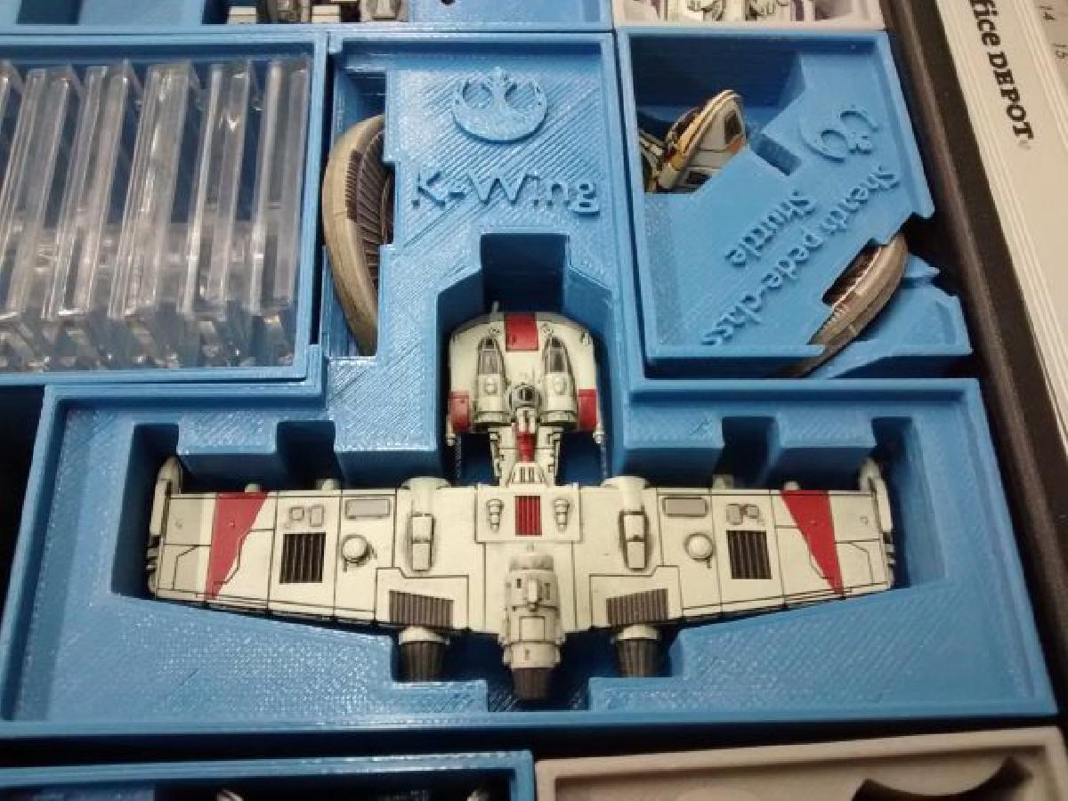 Suporte K Wing (Miniaturas X Wing) para organizador Stanley