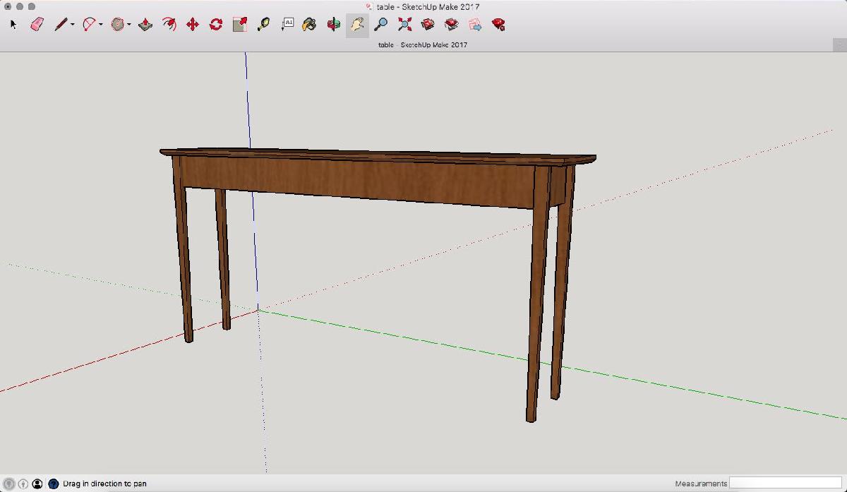 mesa de corredor simples