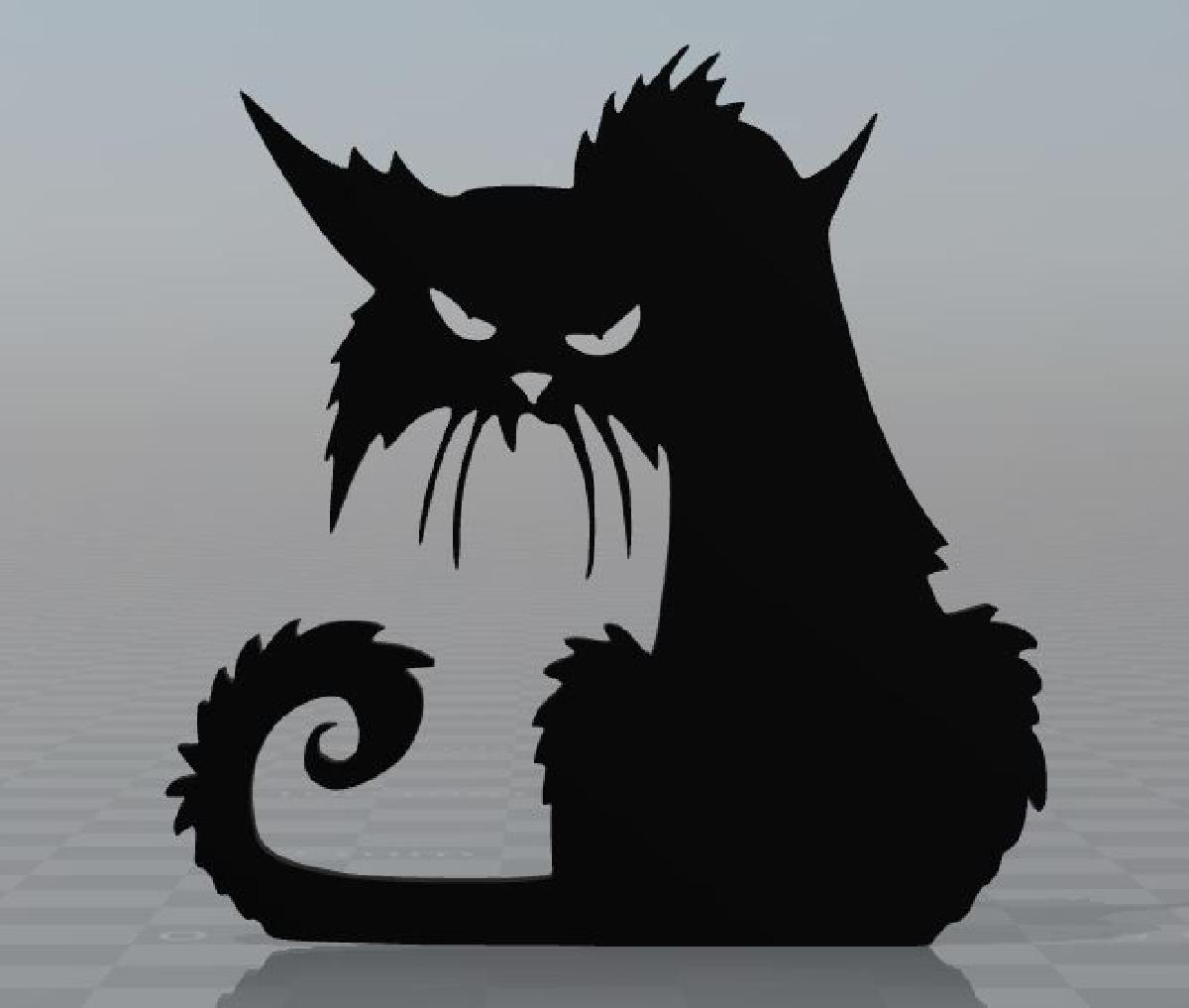 Ima de gato assustador