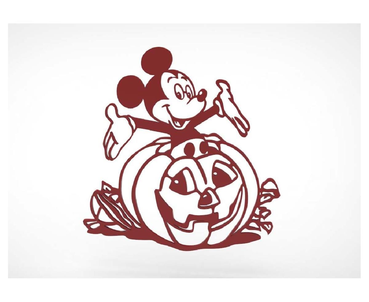 Decoracao do Mickey Mouse para o Dia das Bruxas