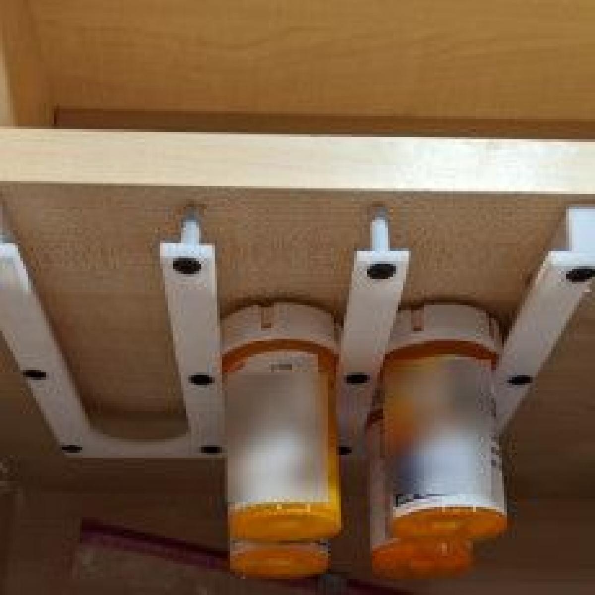 Armário de medicamentos Organizador de frasco de prescrição