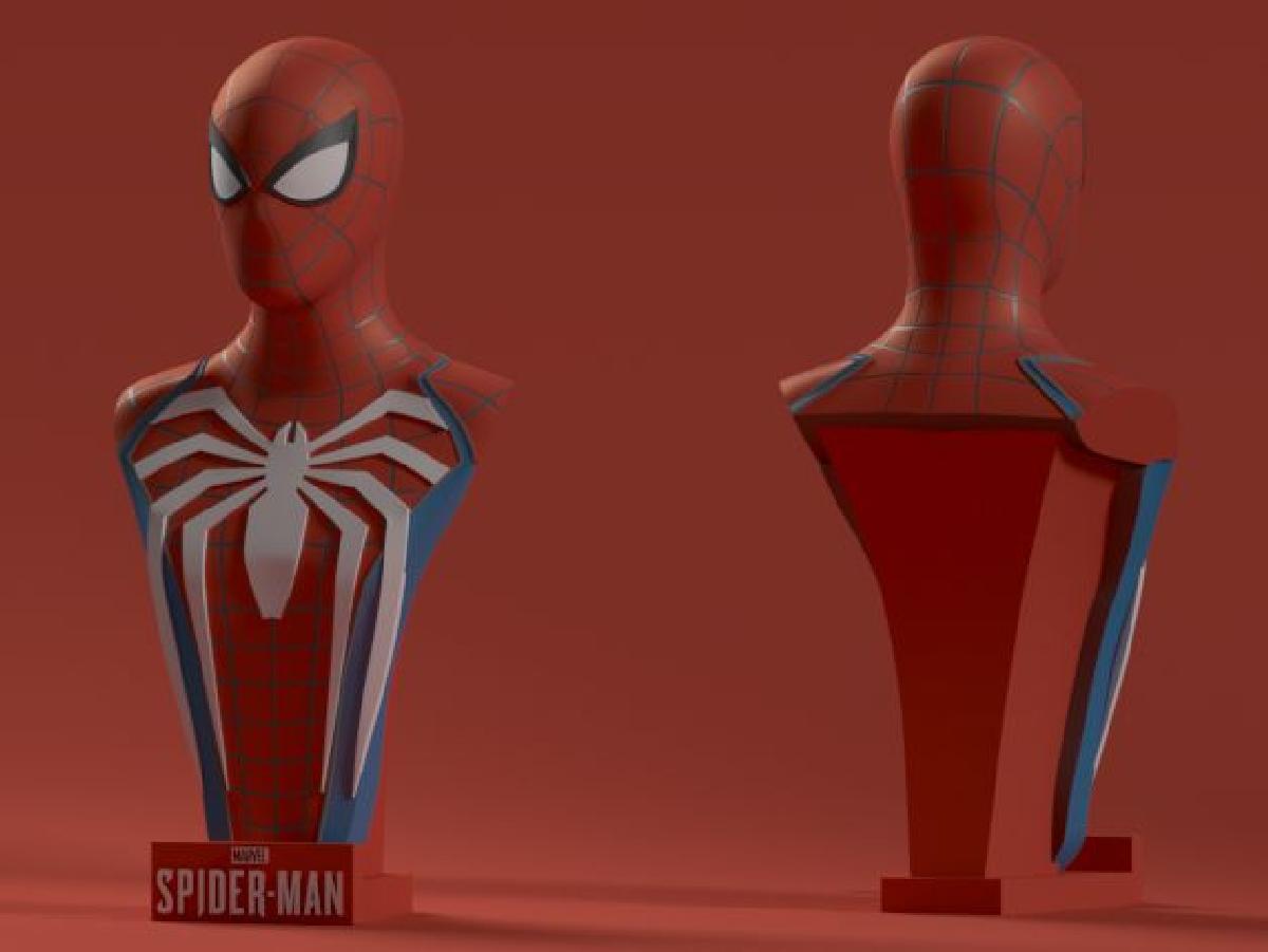 Busto do Homem Aranha PS4   Traje Avancado