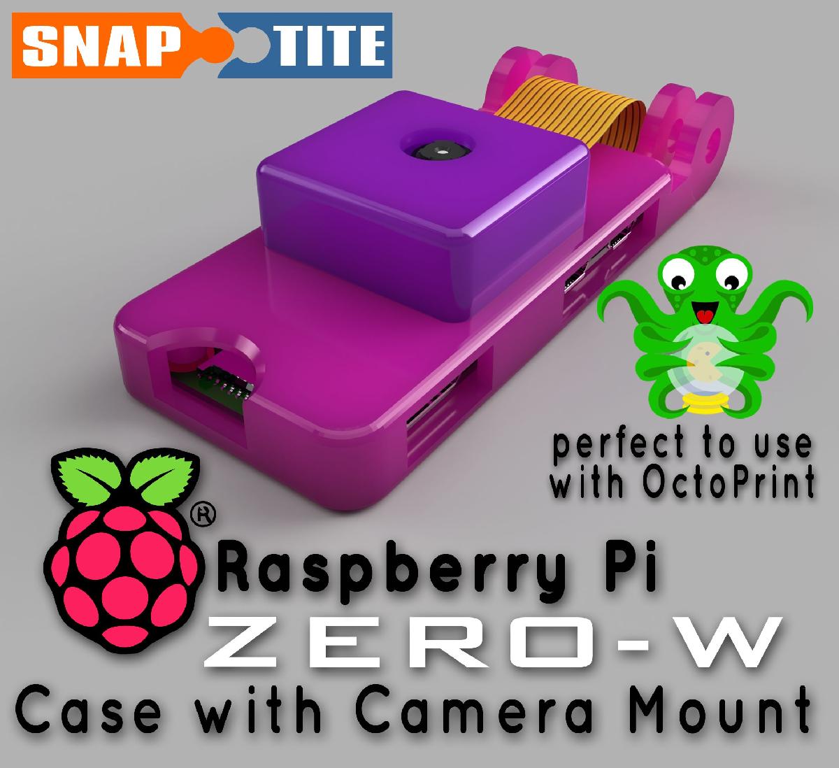 case para Pi Zero W com suporte para camera (OctoPrint)