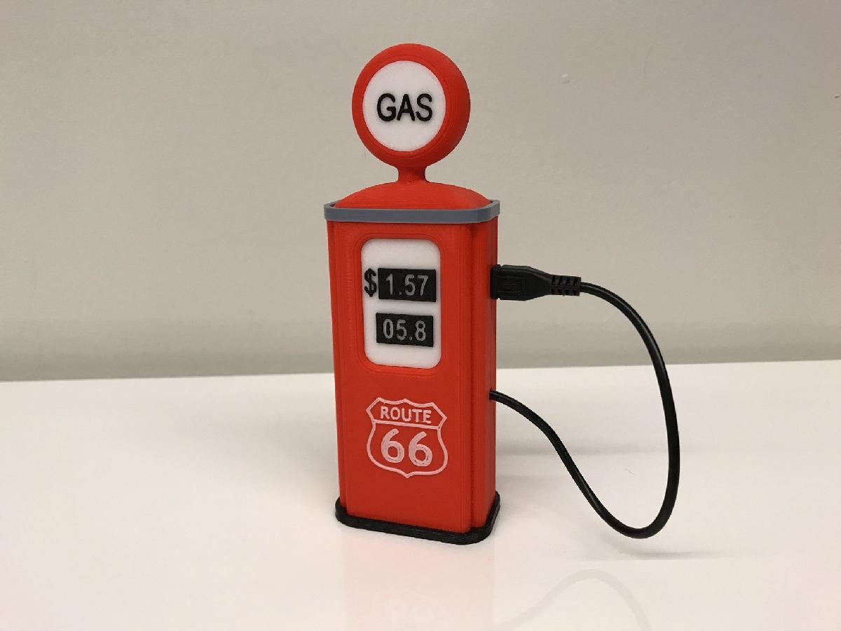 Carregador de telefone de bomba de gasolina vintage
