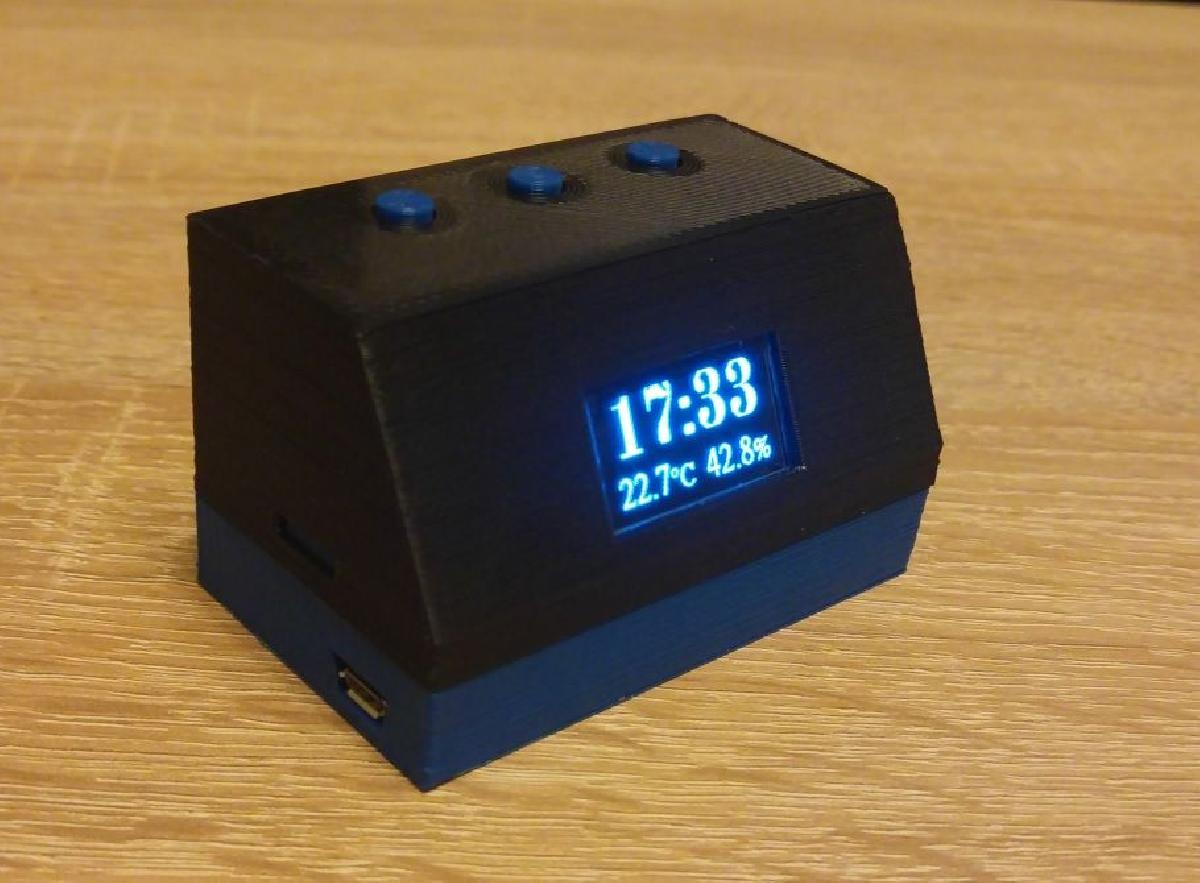 Sensor de Temperatura de Desktop Retro, Relogio, Estacao Meteorologica, baseado em Arduino, Display OLED de 0,96.