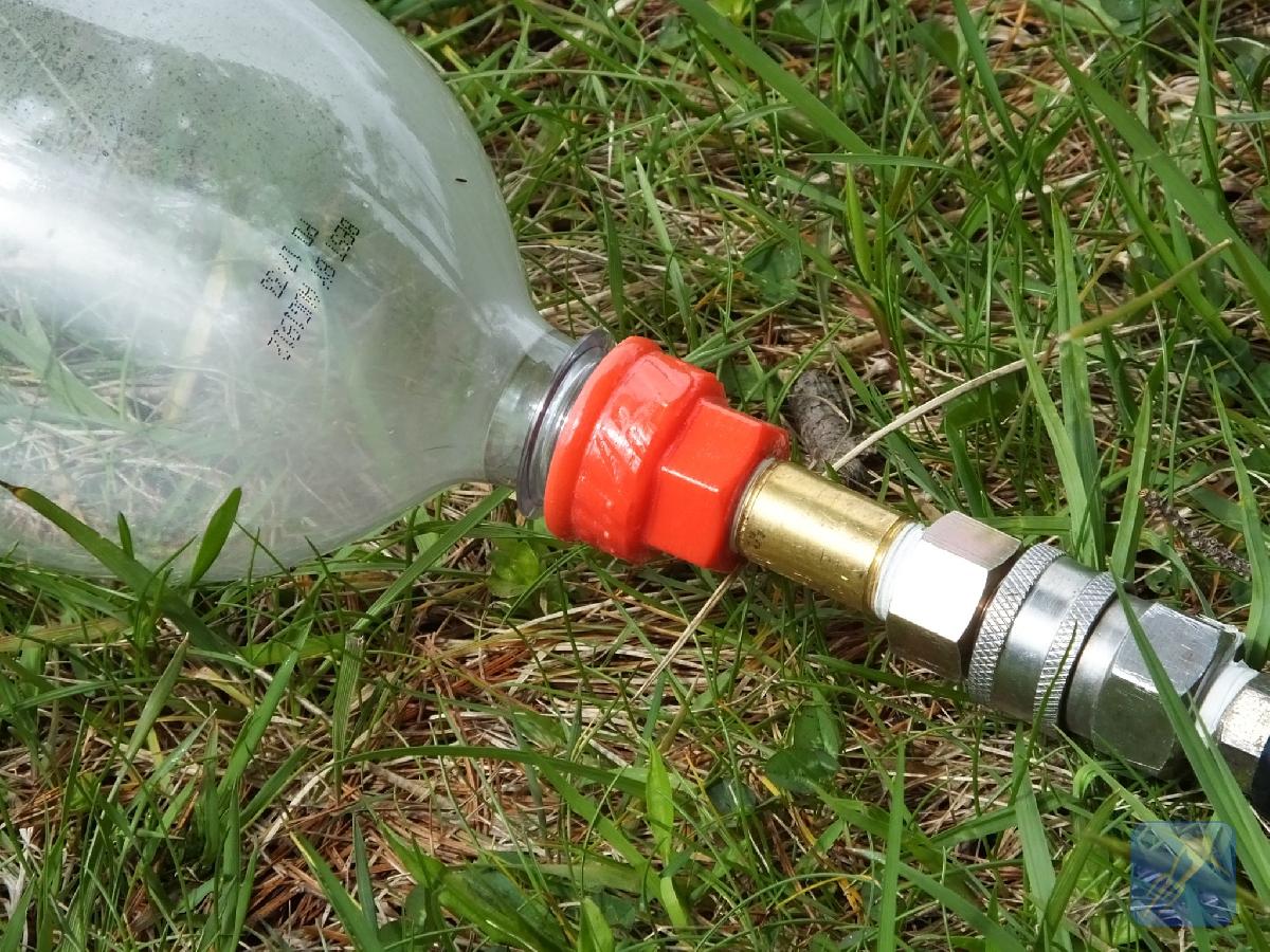 Adaptador de garrafa para tubo NPT de 3/8