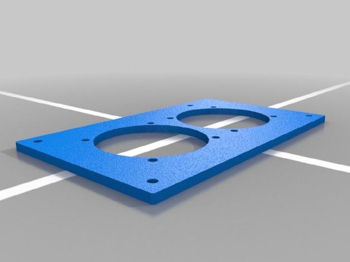 Suporte de Ventilador Dual de 40MM Solidoodle para Printrboard