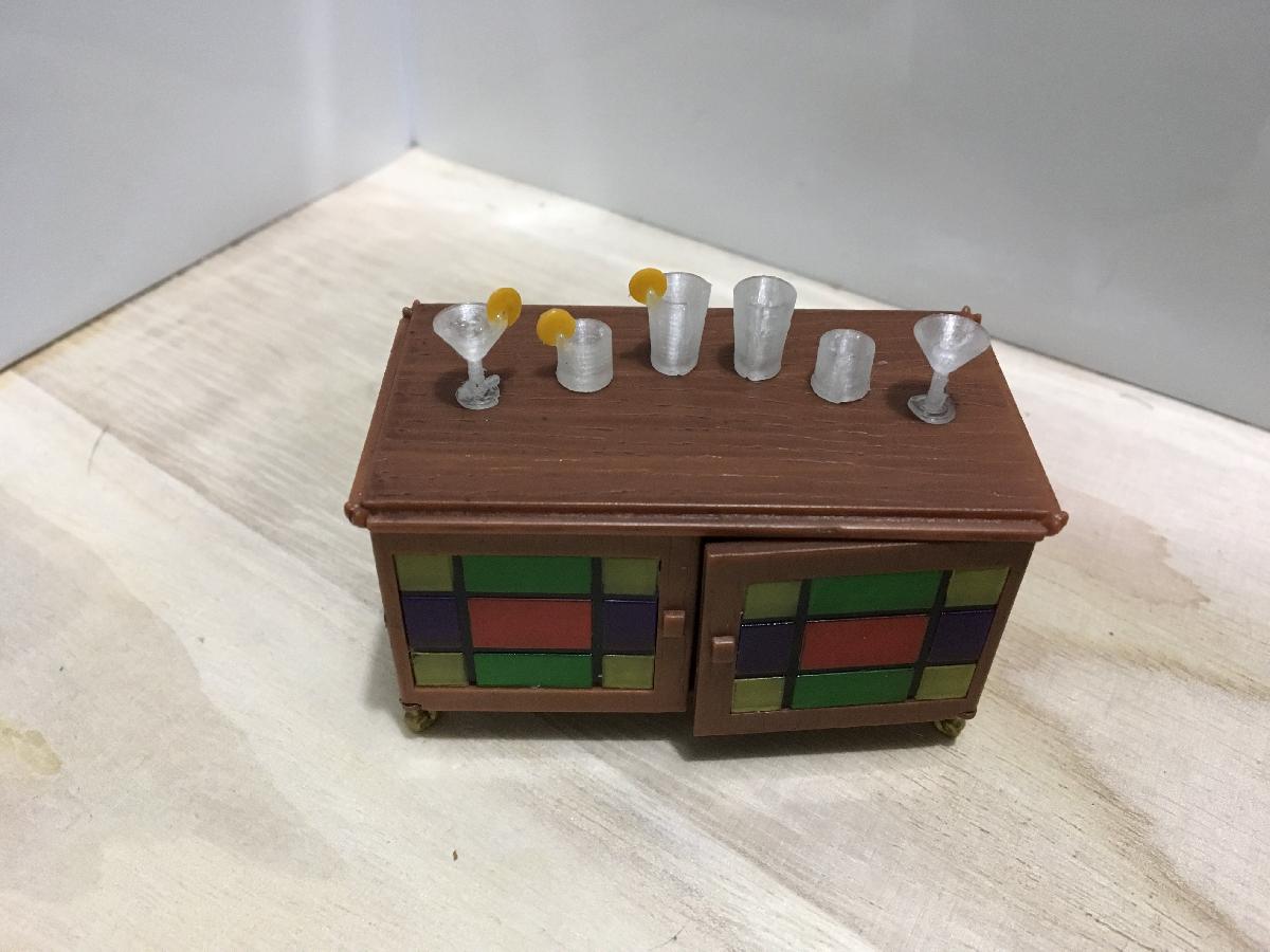 Conjunto de copos de bar #1 (escala 1:18)