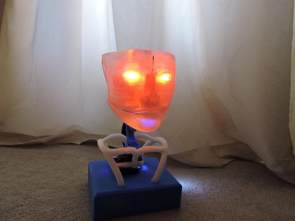 Cabeca de Robo Humanoide Animado