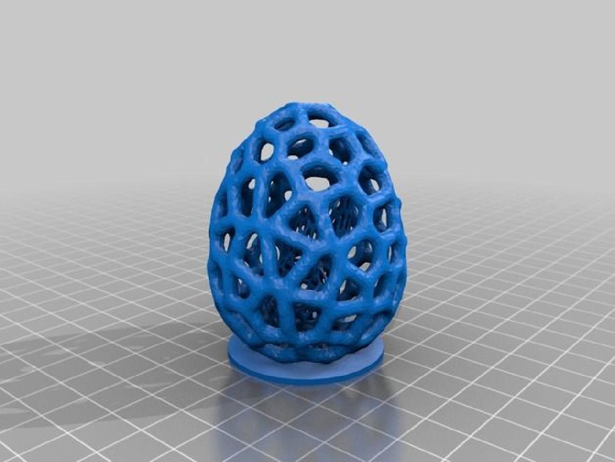 Cabeca de Coelho da Pascoa de Voronoi em Ovo de Voronoi
