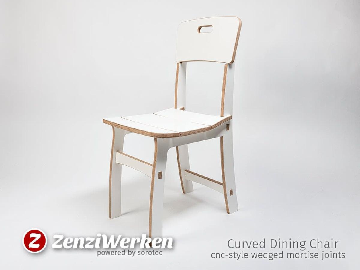 Cadeira de jantar curva cnc