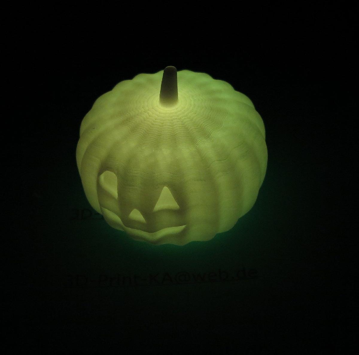 abobora de Halloween LED RGB impressa em 3D
