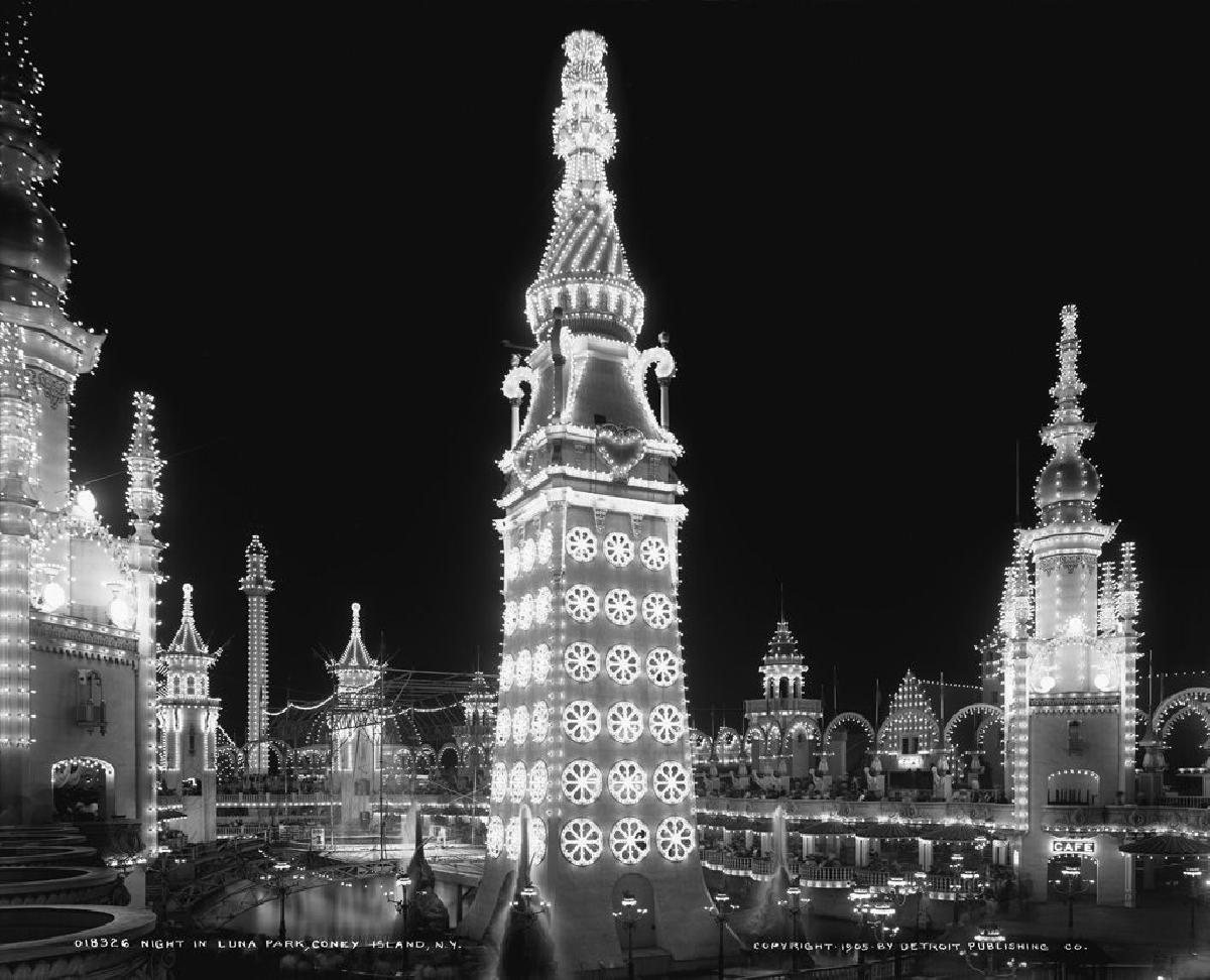 Torre Lateral Luna Park   Conjunto de Brinquedos Coney Island