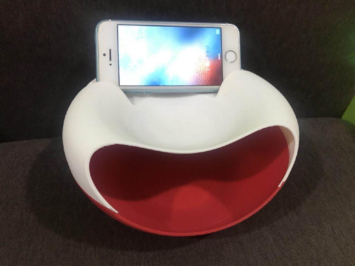 Snackie   Tigela de lanche versatil + lixeira + suporte para telefone