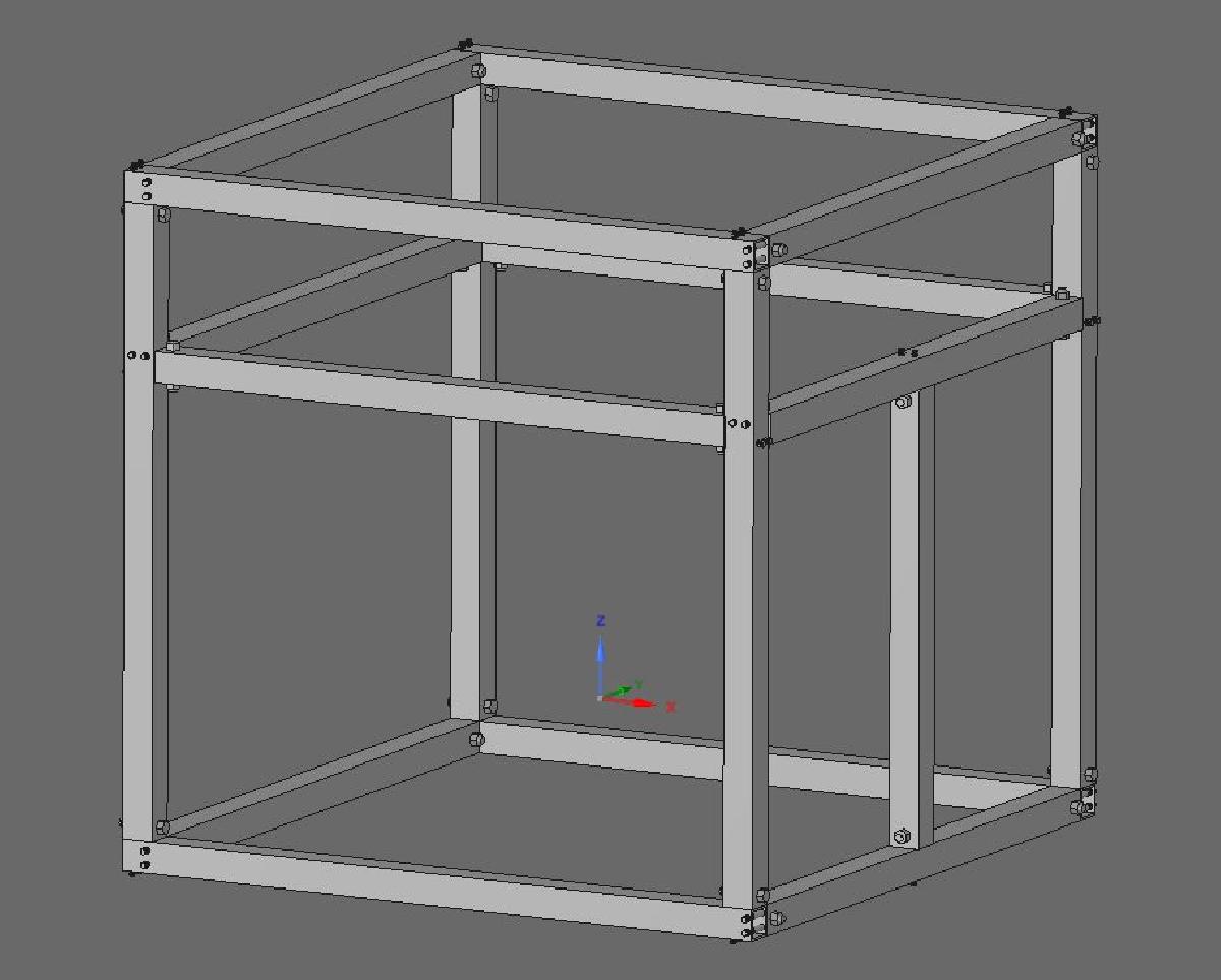 Estrutura de Metal em Tubo Quadrado Rigido para Projetos DIY (Impressora 3D, Moveis de Estrutura Metalica, etc)