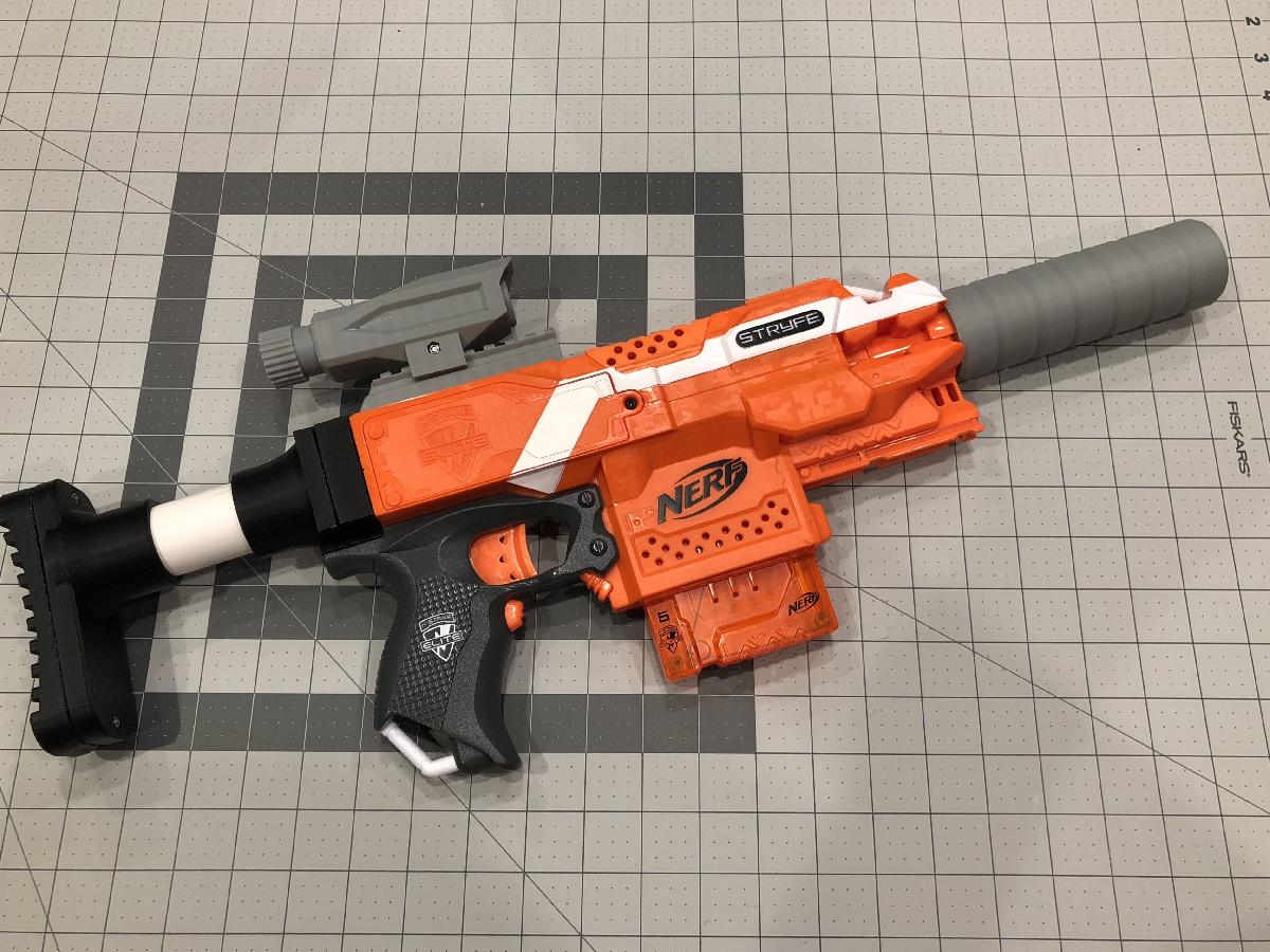 Cano Estendido Supressor Falso Nerf Stryfe