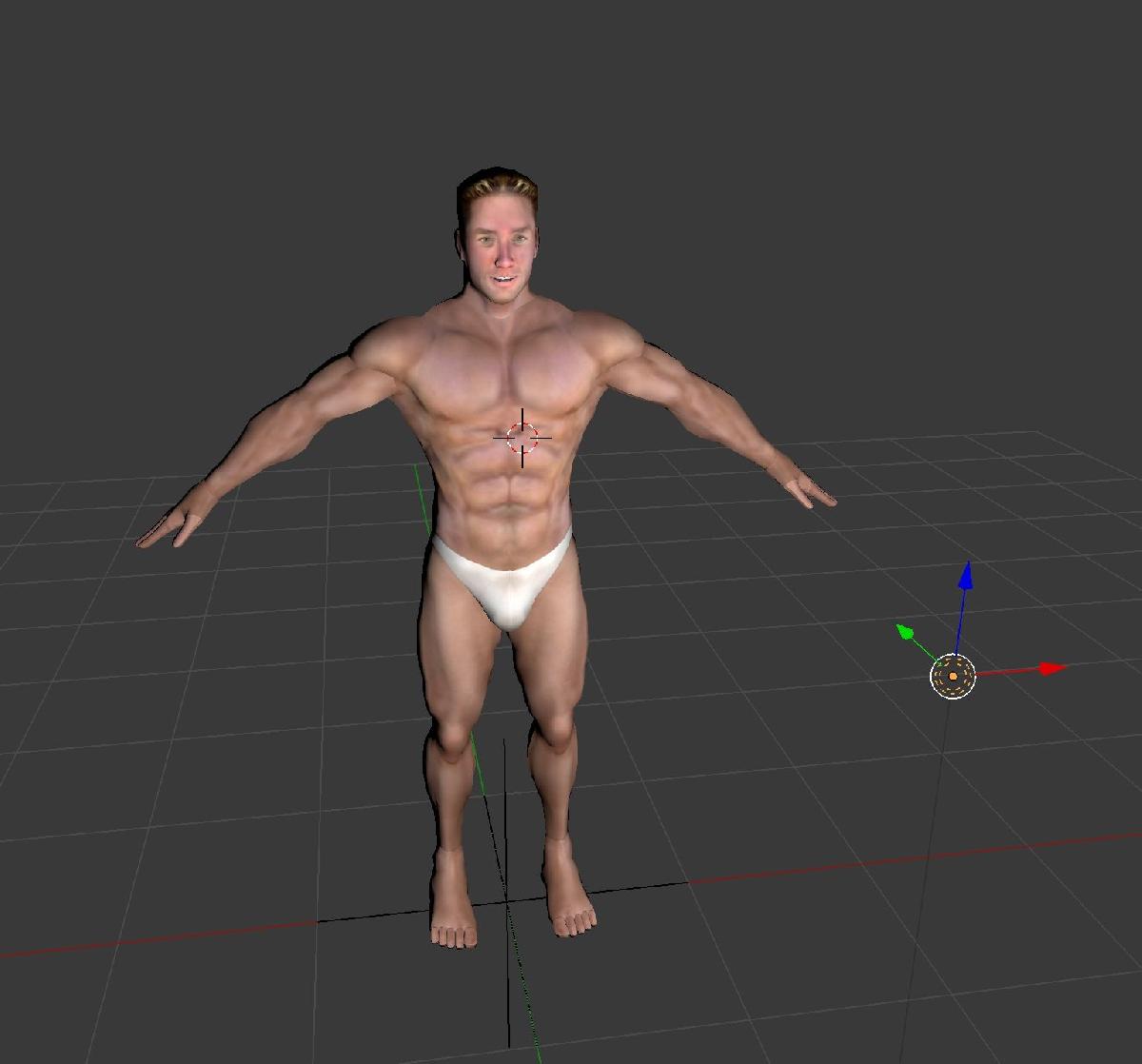 Modelo low poly de Billy Herrington