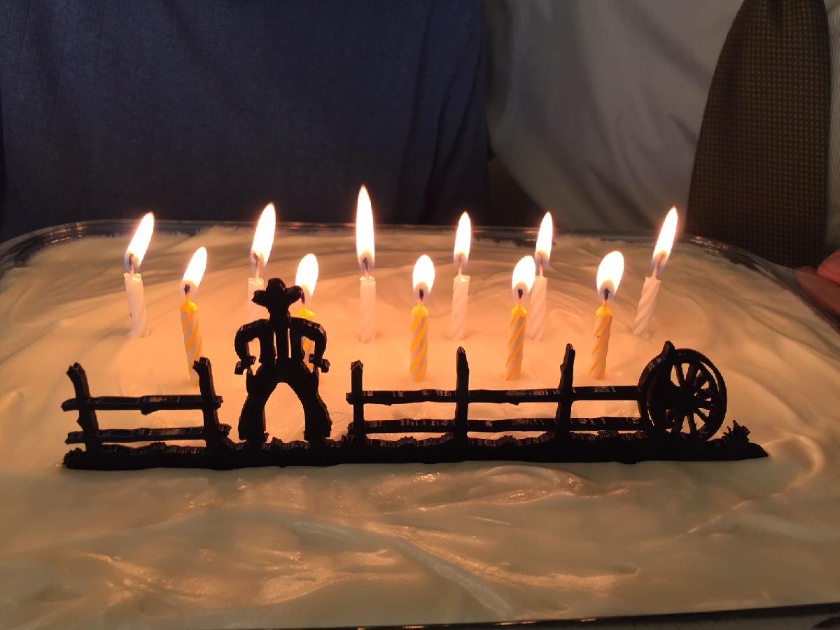 Topo de bolo de cowboy