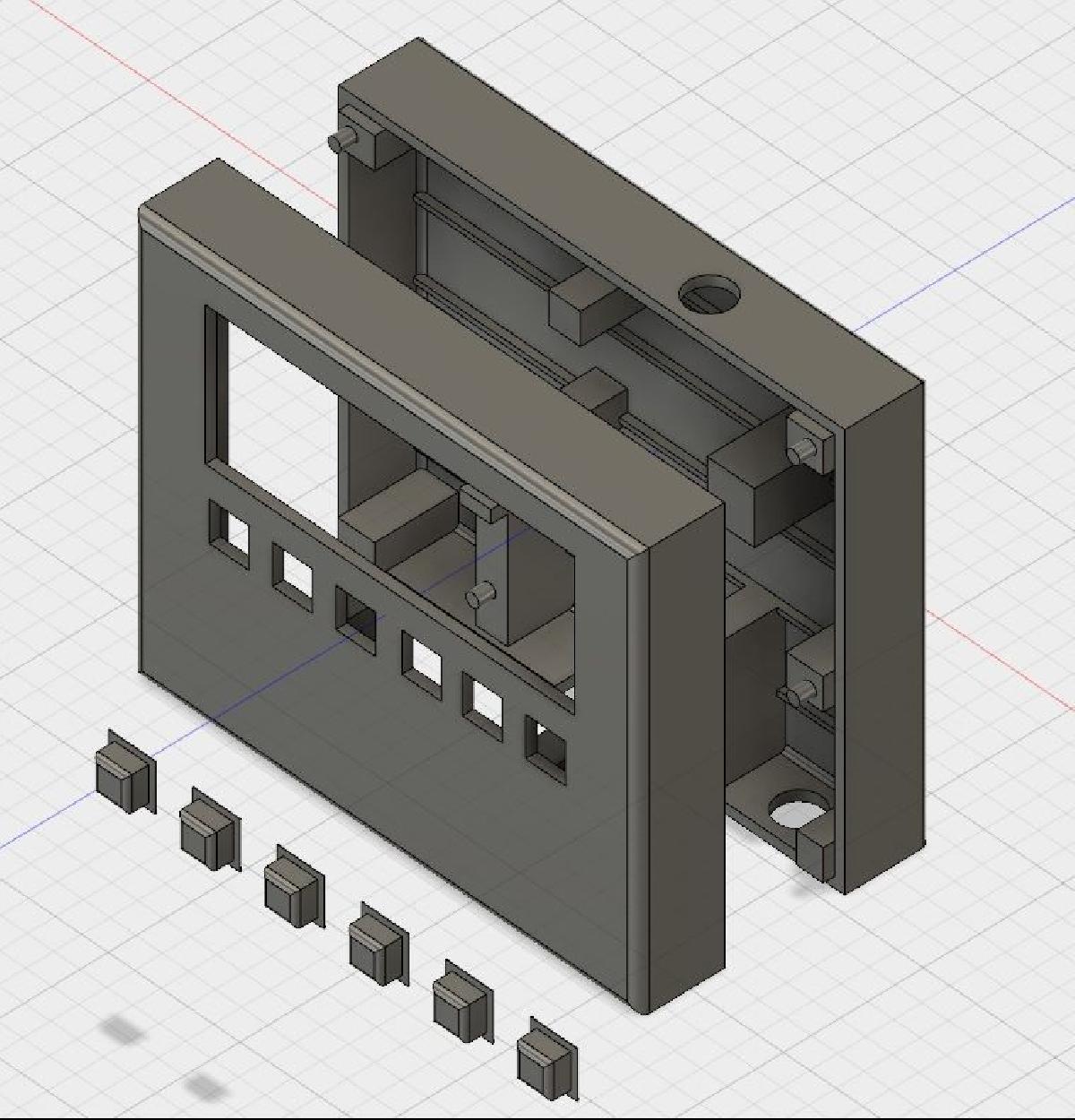 Gabinete para MP3 player com LCD