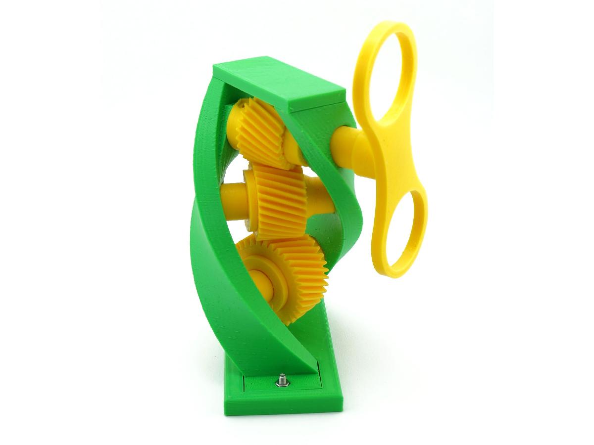 Modelo de Transmissao de Engrenagem de Parafuso (Helicoidal Cruzada)