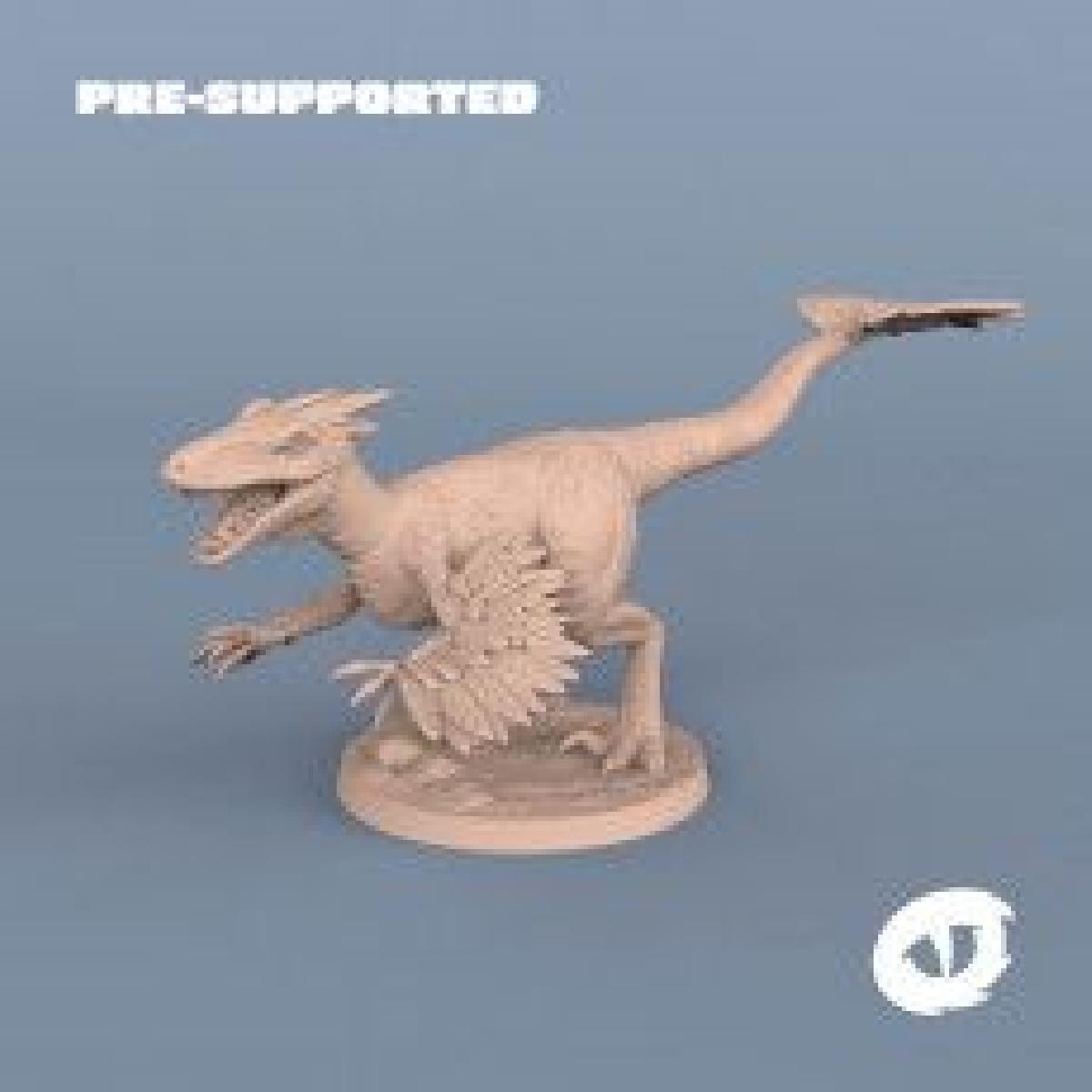 Velociraptor com penas
