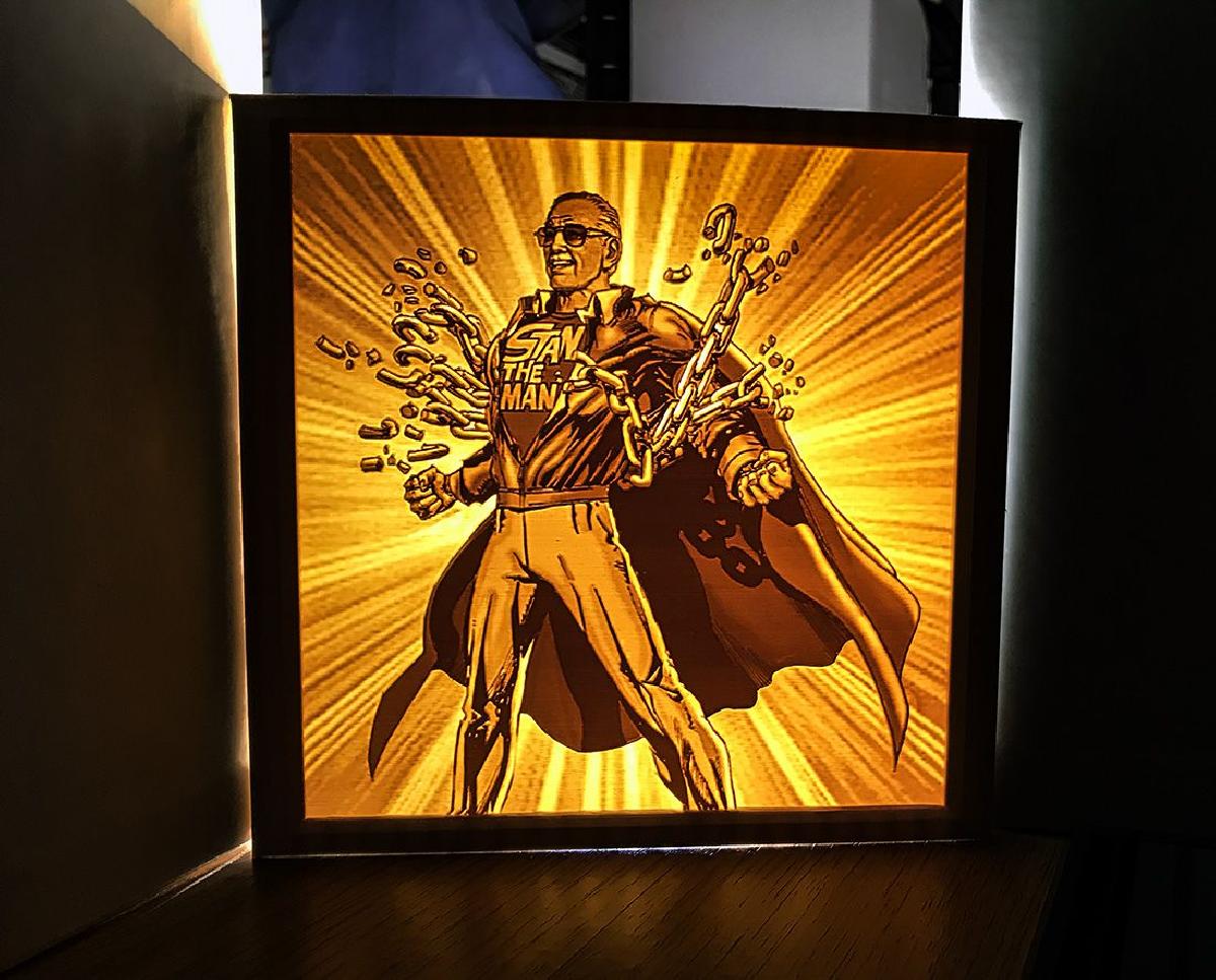 Stan, o Homem   Lithophane de Stan Lee