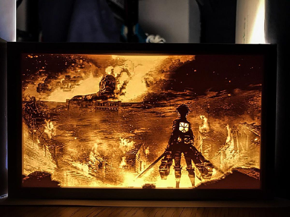 Lithophane de Attack on Titan