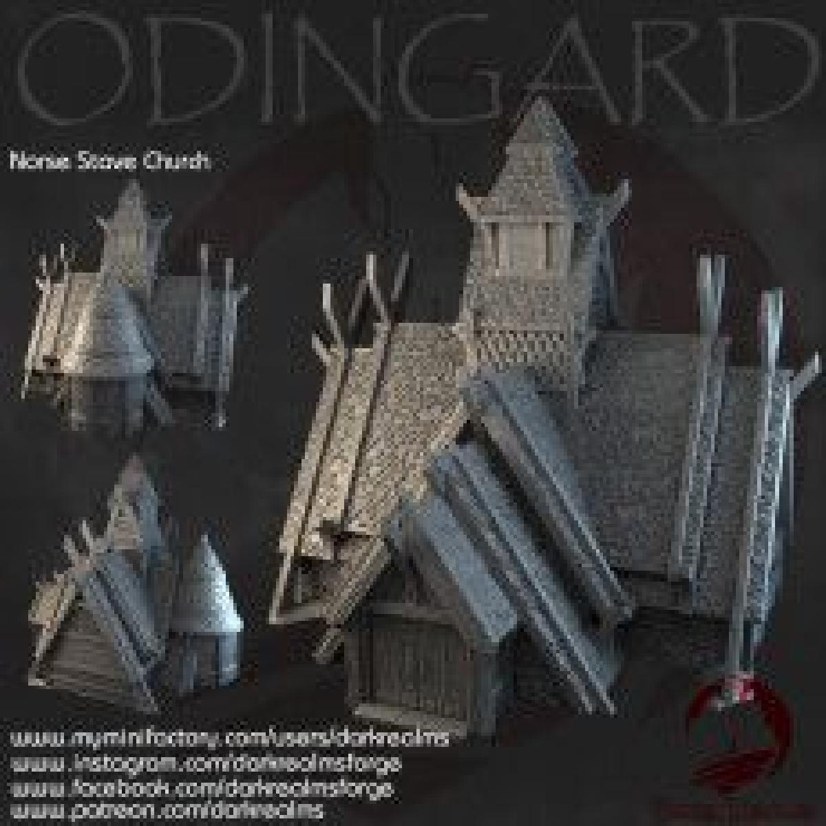 Reinos Sombrio   Odingard   Igreja de Estilo Nordico