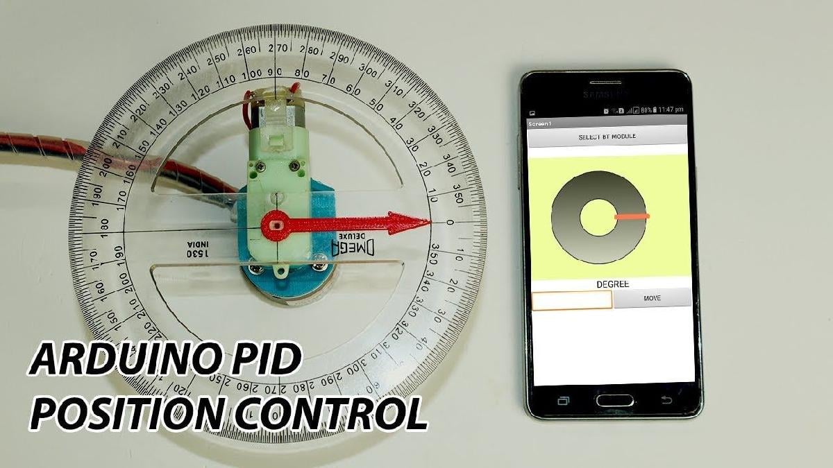 Sistema de controle de posicao de motor DC baseado em PID com Arduino