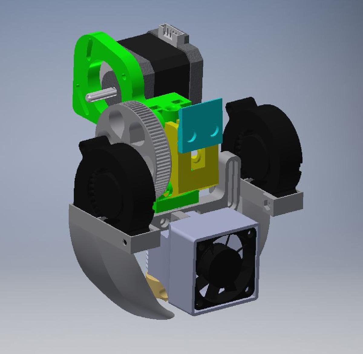 Extrusora Wade L3K V2 (prusa I3 e similares, itopie...) filamento flexivel compativel (E3D, AIO, Hexagon, Hexa AO ...)