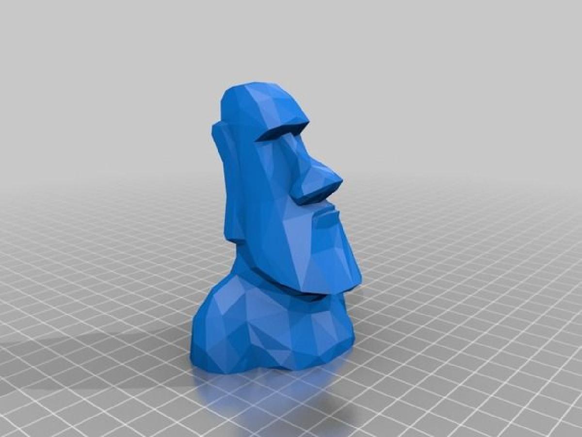Suporte para cartao SD Moai Low Poly USB