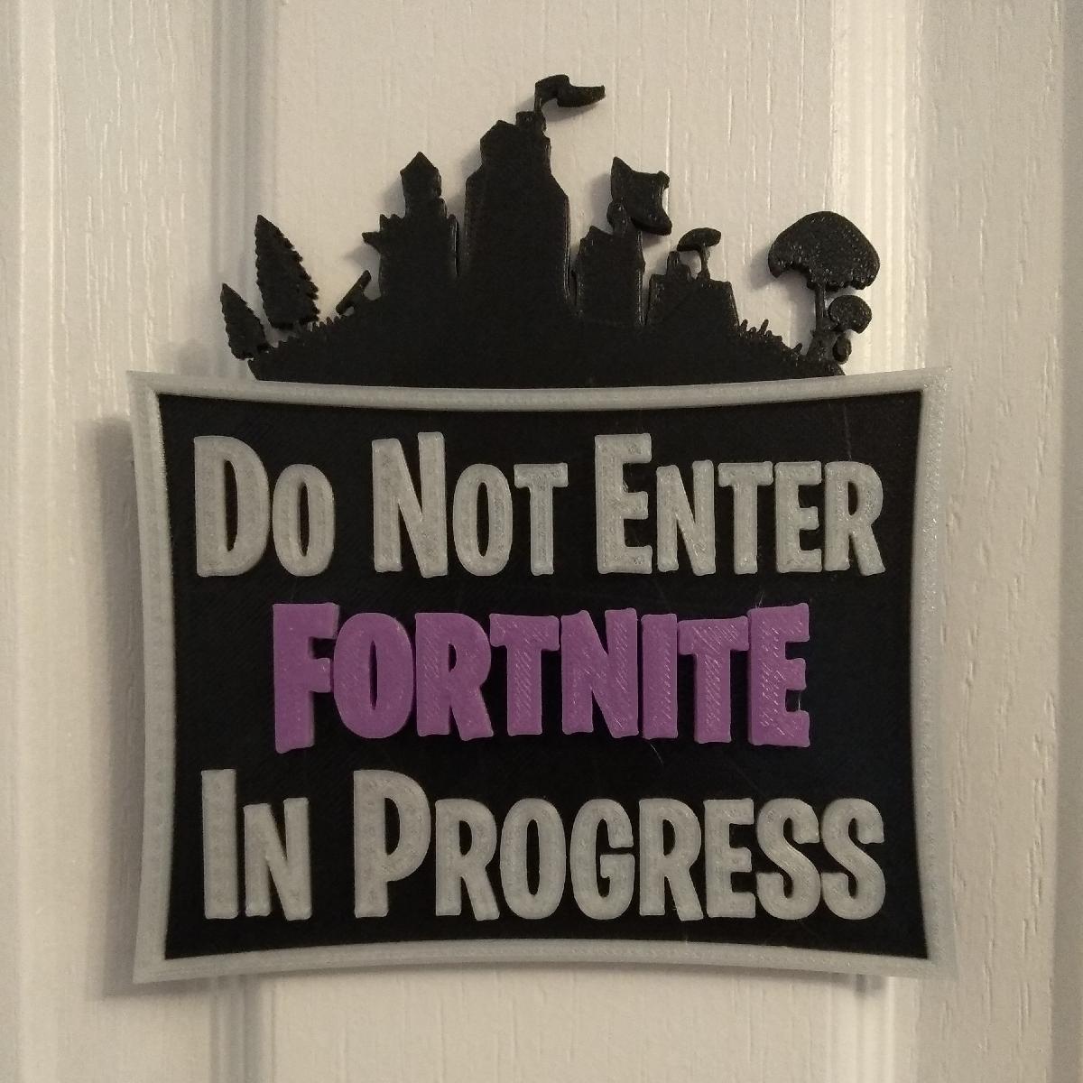 Placa de Porta do Fortnite