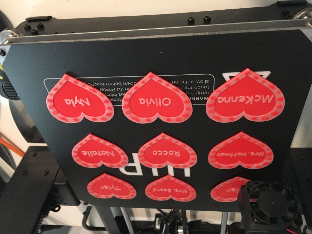 Valentines Personalizados Brilhantes para Criancas Recriados