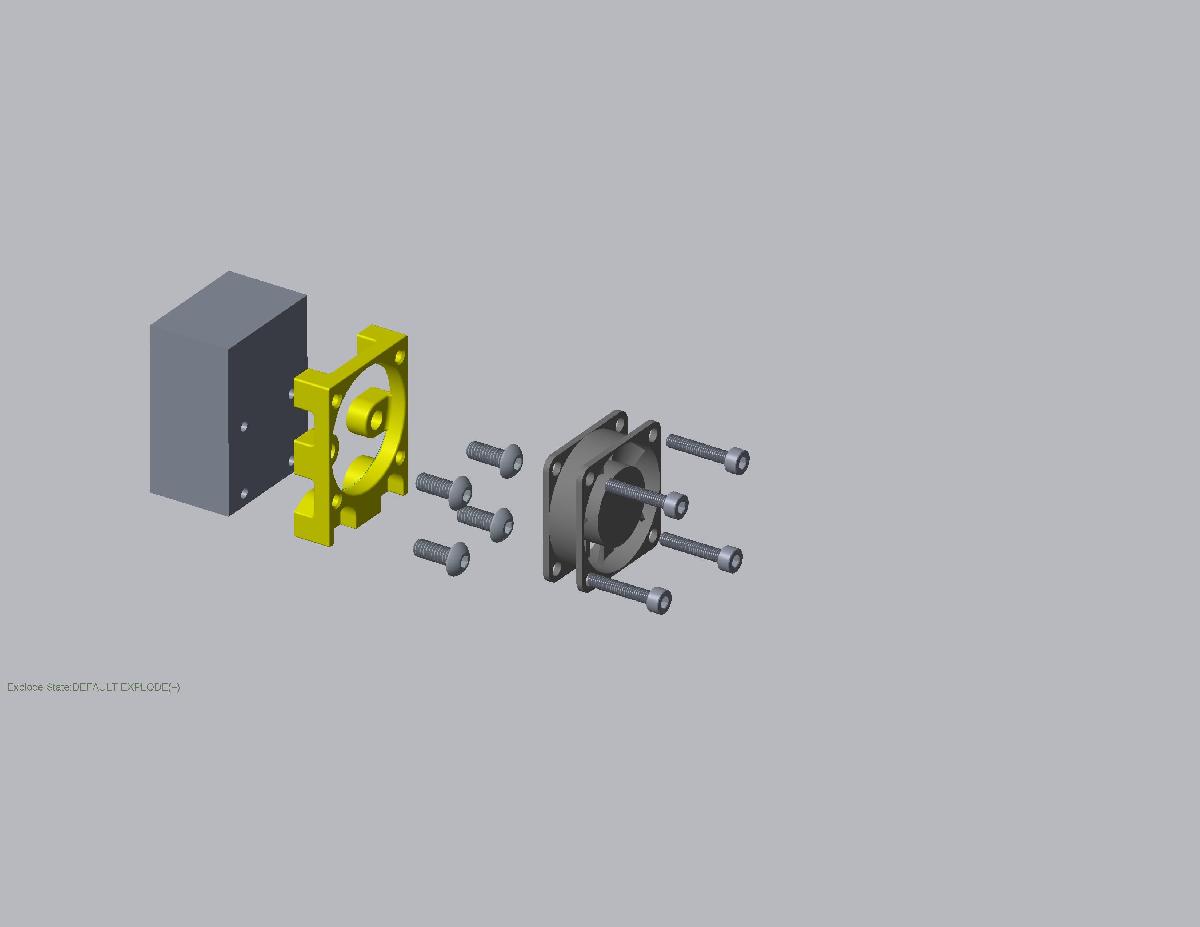 Adaptador de Ventoinha de 30mm para Hot End de Dupla Bico da Flying Bear