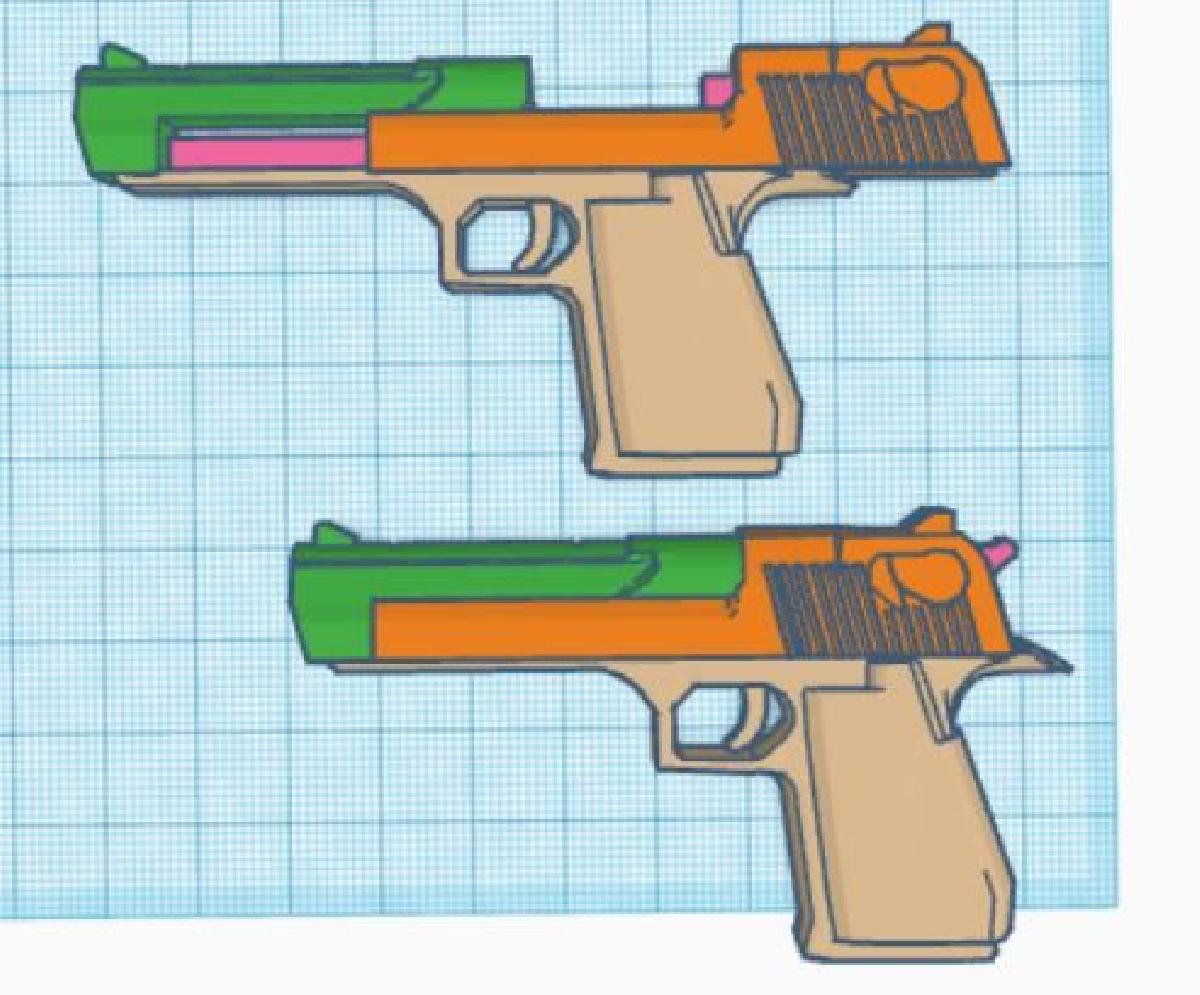 Desert Eagle Modelo Com Pecas Moveis