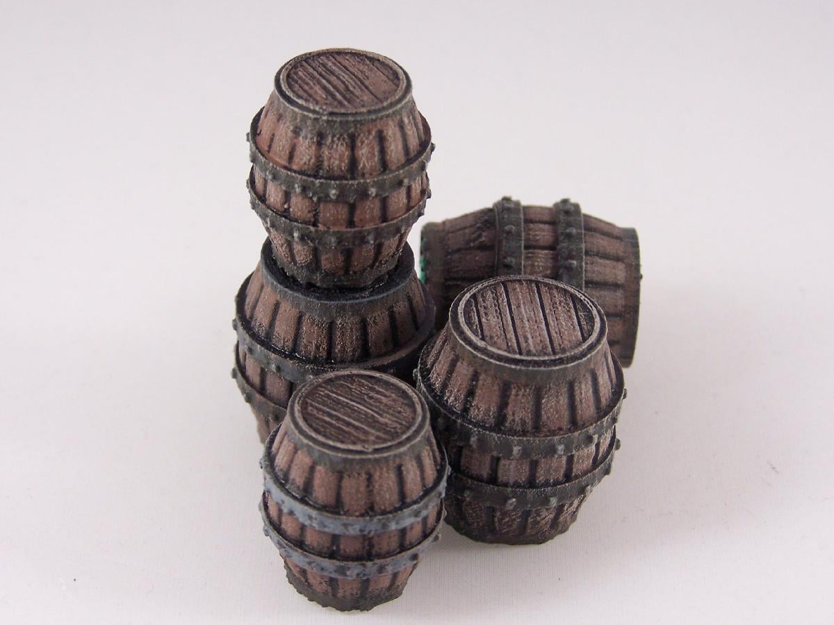 Decoração de Mergulho: Barris Medievais (28mm/Escala heroica)