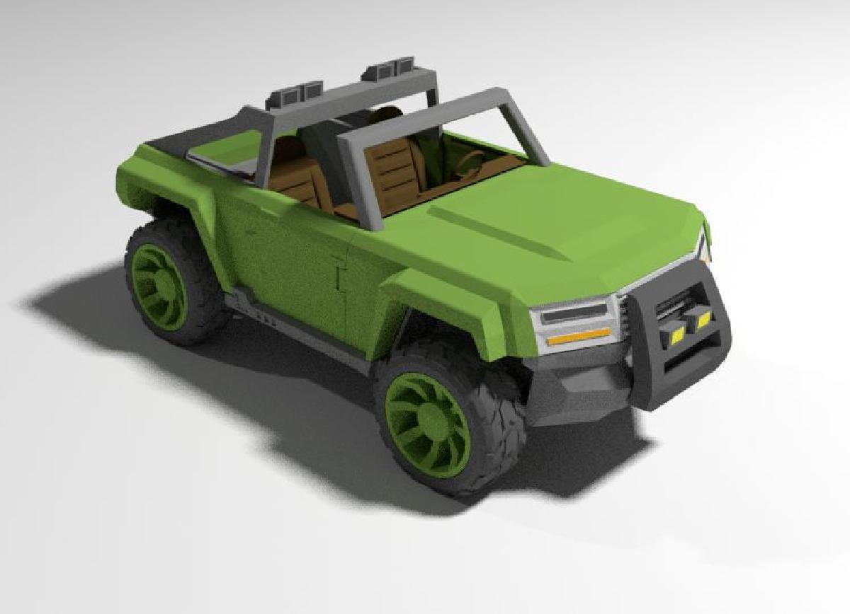 modelo basico de Jeep 1/18 (VSV   Veiculo de Suporte Variavel) 2 portas