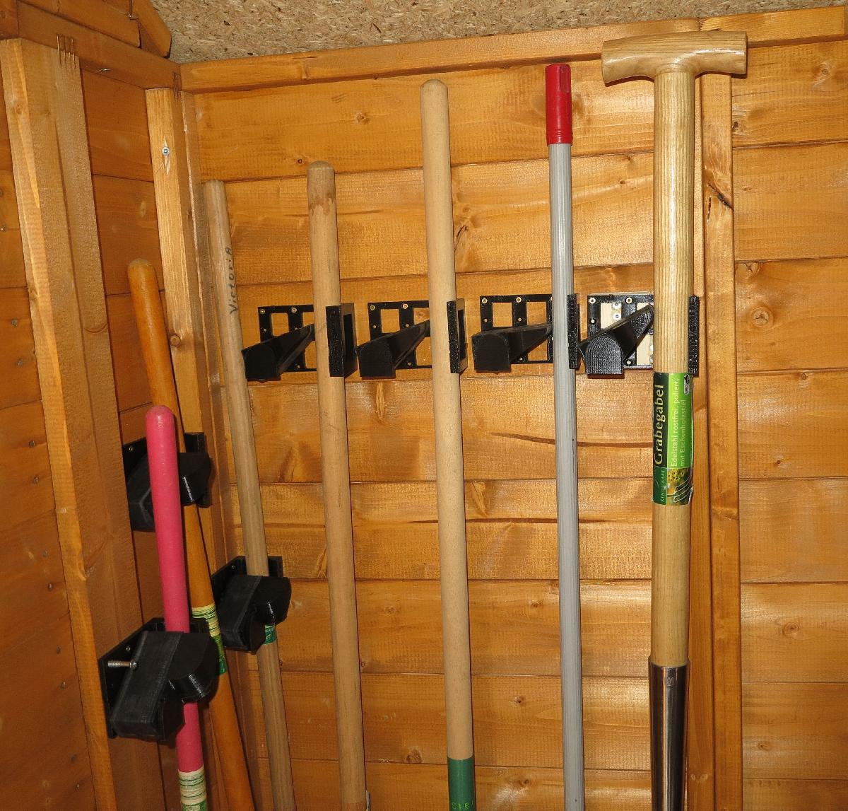 Suporte para ferramentas de uma mao 18 45MM em uma peca sem montagem para jardim, casa de campo, adega. Suporte para ferramentas.