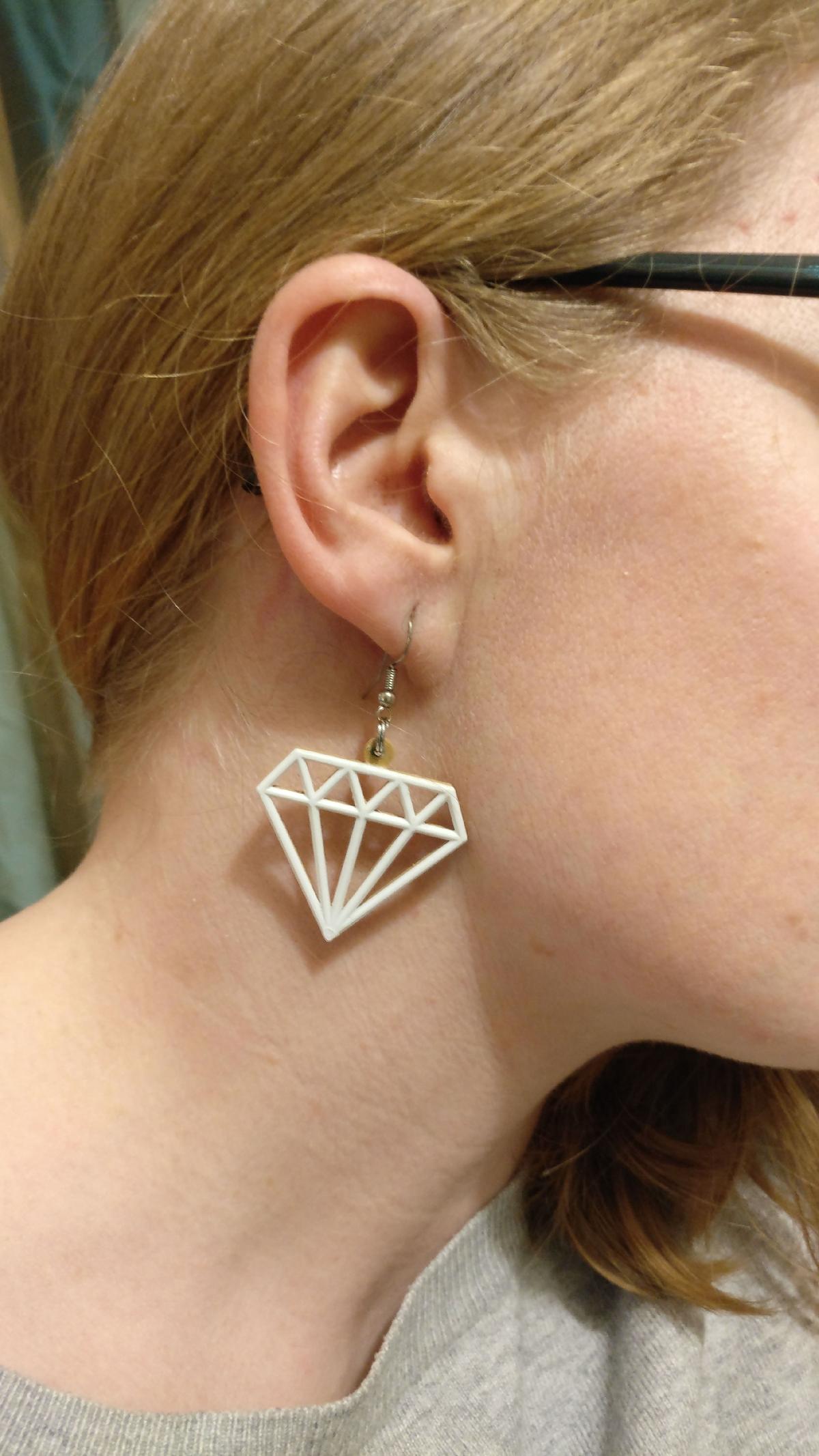 Brincos de diamante